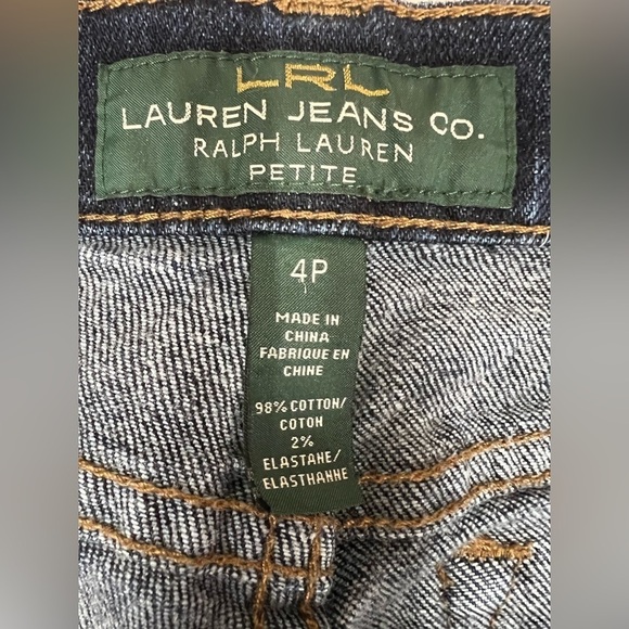 Lauren Jeans Co Ralph Lauren Dark Wash Straight Leg Jeans Size 4P - Picture 11 of 15
